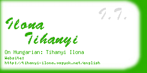 ilona tihanyi business card